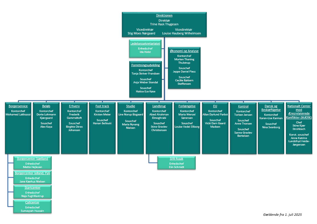 SIRIs organisationsdiagram