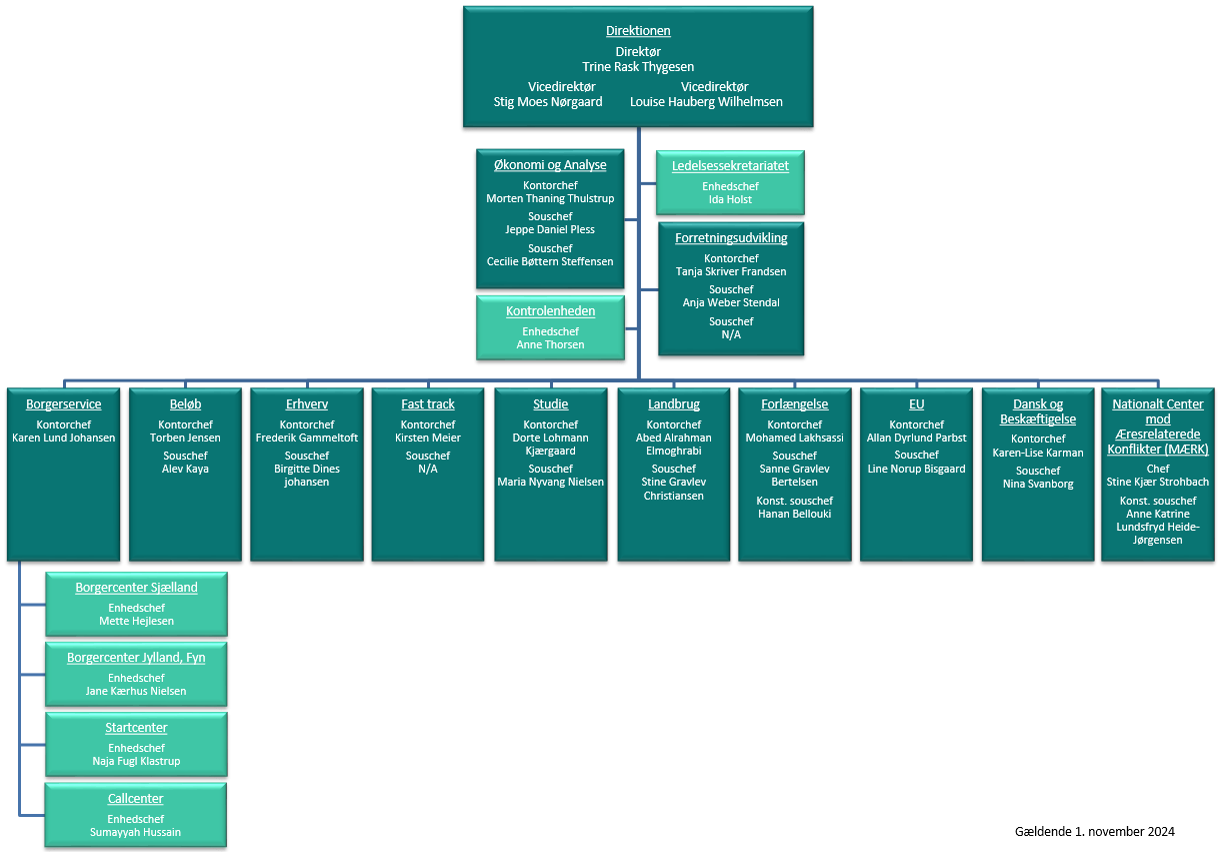 SIRIs organisationsdiagram