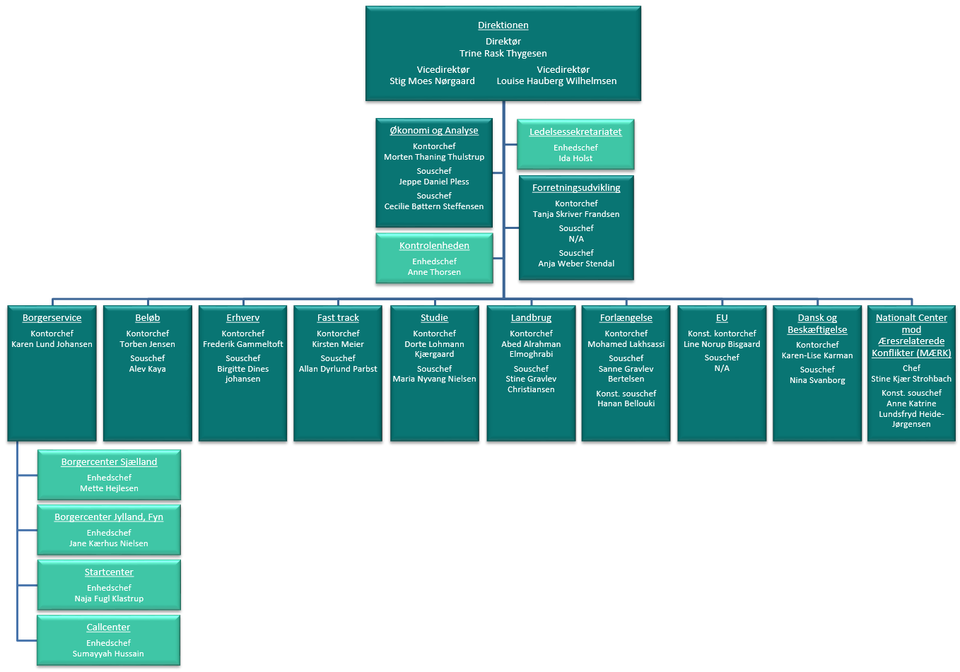 SIRIs organisationsdiagram